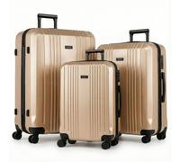 FERGÉ Kofferset 3-teilig ABS CANNES 3er Trolley Set Hartschale - champagner