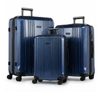 FERGÉ Kofferset 3-teilig ABS CANNES 3er Trolley Set Hartschale - Dunkelblau