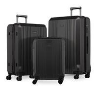 FERGÉ Kofferset 3-teilig ABS CANNES 3er Trolley Set Hartschale - schwarz