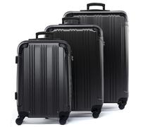 FERGÉ Premium Kofferset 3-teilig: 28", 24" & Handgepäck Koffer in einem Set, sehr robuste Reisekoffer mit 4 sanften Rollen & Schutzecken, Hartschalen-Koffer Set 3-teilig grau