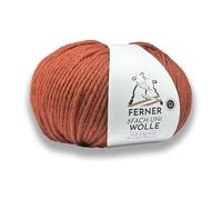 Ferner 8-fach Wolle orange uni mit mulesingfreier Merinowolle, Sockenwolle, dickes Sockengarn einfarbig, Strumpfwolle 8-fädig, 100g (07 orange)