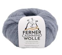 Ferner Cashmino Wolle mit Merinowolle und Kaschmir, Häkelwolle, Strickgarn, 25g 70m, Nadelstärke 6-10mm, 65% Wolle 16,5 mic, 30% Kaschmir, 5% Nylon (30 blaugrau)