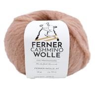 Ferner Cashmino Wolle mit Merinowolle und Kaschmir, Häkelwolle, Strickgarn, 25g 70m, Nadelstärke 6-10mm, 65% Wolle 16,5 mic, 30% Kaschmir, 5% Nylon (37 hell altrosa)