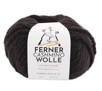 Ferner Cashmino Wolle mit Merinowolle und Kaschmir, Häkelwolle, Strickgarn, 25g 70m, Nadelstärke 6-10mm, 65% Wolle 16,5 mic, 30% Kaschmir, 5% Nylon (14 dunkelbraun)