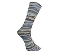 Ferner Lungauer Sockenwolle 4-fach Merino 848-25 - blau/anthrazit/altviolett