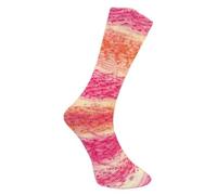 Ferner Lungauer Sockenwolle 4-fach Merino 853-25 - fuchsia/orange/rosa/blassgelb