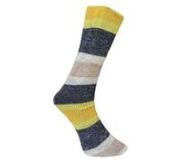 Ferner Lungauer Sockenwolle mit Baumwolle 4-fach 786-24 - gelb/anthrazit/weiß/beige