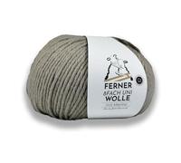 Ferner Wolle 8-fach uni beige mit mulesingfreier Merinowolle, Sockenwolle, dickes Sockengarn einfarbig, Strumpfwolle 8-fädig, 100g (04 beige)