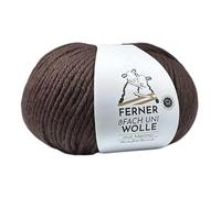 Ferner Wolle 8-fach uni braun mit mulesingfreier Merinowolle, Sockenwolle, dickes Sockengarn einfarbig, Strumpfwolle 8-fädig, 100g (05 braun)