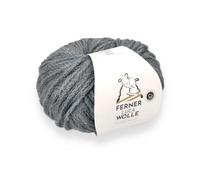 Ferner Wolle Luca, Häkelwolle grau Strickgarn mit Merinowolle und Baby Alpaka, 25g, 105 m, Nadelstärke 4mm, 63% Wolle, 27% Alpaca, 10% Nylon (LC1 hellgrau)