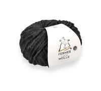 Ferner Wolle Luca, Häkelwolle Strickgarn mit Merinowolle und Baby Alpaka, 25g, 105 m, Nadelstärke 4mm, 63% Wolle, 27% Alpaca, 10% Nylon (LC3 anthrazit)