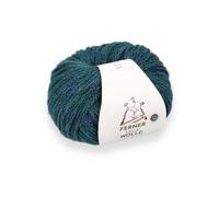 Ferner Wolle Luca, Häkelwolle Strickgarn mit Merinowolle und Baby Alpaka, 25g, 105 m, Nadelstärke 4mm, 63% Wolle, 27% Alpaca, 10% Nylon (LC18 petrol)