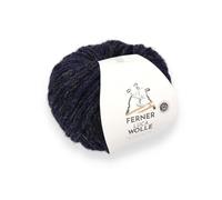 Ferner Wolle Luca, Häkelwolle Strickgarn mit Merinowolle und Baby Alpaka, 25g, 105 m, Nadelstärke 4mm, 63% Wolle, 27% Alpaca, 10% Nylon (LC21 marine blau)