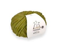 Ferner Wolle Luca, Häkelwolle Strickgarn mit Merinowolle und Baby Alpaka, 25g, 105 m, Nadelstärke 4mm, 63% Wolle, 27% Alpaca, 10% Nylon (LC22 grün-gelb)