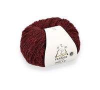 Ferner Wolle Luca, Häkelwolle Strickgarn mit Merinowolle und Baby Alpaka, 25g, 105 m, Nadelstärke 4mm, 63% Wolle, 27% Alpaca, 10% Nylon (LC11 weinrot)