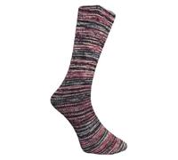 Ferner Wolle Lungauer Sockenwolle 6-fach Merino 824-25 - schwarrz/weiß/pink meliert