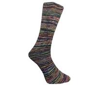 Ferner Wolle Lungauer Sockenwolle 6-fach Merino 825-25 - schwarz/weiß/bunt dunkel meliert