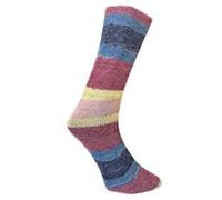 Ferner Wolle Lungauer Sockenwolle mit Baumwolle 4-fach 791-24 - pink/blau/anthrazit/blassgelb