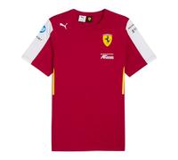 T-Shirt PUMA "Scuderia Ferrari LMH Replica T-Shirt Herren", Herren, Gr. L, schwarz cherry rot, 100% Baumwolle, clean, regular fit, Rundhals, Kurzarm, Shirts (97534837-L) schwarz cherry rot