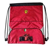 FERRARI, Kids Kordelzug Scuderia Ferrari, Unisex Sporttasche für Kinder und Jugendliche mit Schultergurten, Anti-Erstickung, Seitentasche und Reißverschluss, Anti-Tasche, Offiziell Scuderia Ferrari