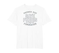 Ferris Bueller's Day Off Shermer High Save Ferris T-Shirt, Herren Große Größen, Weiß, 6X Tall