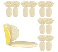 Fersenpolster für Damenschuhe - 5 Paar atmungsaktive weiche Anti-Rutsch-Pads - Einlagen für zu große Schuhe | Geeignet Für Stiefel Sneaker Loafer Arbeits- Freizeit- Sport- Lauf- Tanz- Party- Und Pfleg