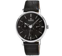 Dugena Herrenuhr 7000332 Festa Kalender, Automatik, Schwarz, Edelstahl, Leder