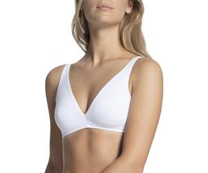 Festartikel Müller Calida Damen Natural Comfort Bügelloser BH, Weiß, 70B