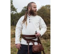 Festes Mittelalter Hemd Wille, gefüttert, natur XL