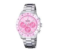 Festina Damenuhr F20693/2 Chronograph Quarz Edelstahl 316L Mineralglas 10 ATM Stahl/Rosa