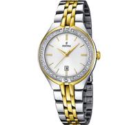 Festina Damen Uhr Analog Edelstahl 316L Multi - Quarzwerk - Mineralglas hochresistent - 5 ATM wasserdicht - Kalender F16868/1 - Mademoiselle