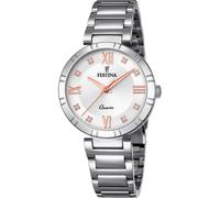 Festina Damen Uhr Analog Edelstahl 316L Silber - Quarzwerk - Mineralglas hochresistent - 5 ATM wasserdicht F16936/B - Mademoiselle