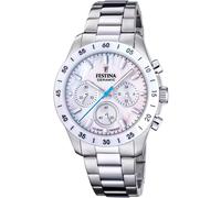 Festina Damenuhr Chronograph Stahl/Perlmutt Weiß F20693/1