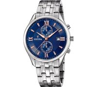 Festina Herrenuhr Timeless Chronograph F6854/6 – Quarz, Datum, Mineralglas, Edelstahl Silber