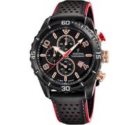 Festina F20519/4 Chronograph Uhr Herrenuhr Leder Chrono Datum schwarz