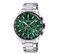 Festina Herrenuhr F20560- Chrono Edelstahl 10 ATM grün