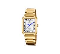 Festina Damenarmbanduhr F20680/1 On The Square - Rechteckig, Edelstahl 316L Gold, Quarz, 5 ATM