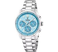FESTINA Boyfriend Chronograph Damenuhr Blau mit Edelstahlarmband - F20753/2