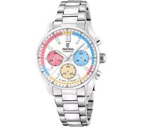 FESTINA Boyfriend Chronograph Damenuhr Weiß Multicolor - F20753/6