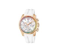 Festina Boyfriend Collection F20611/3 Damen-Armbanduhr Analog Kautschuk Quarz Chronograph Uhrwerk Hochfestes Mineralglas Wasserdicht 10 ATM