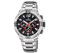 Festina Chrono Bike Herren Armbanduhr Edelstahl Silber/Schwarz 44,5 mm