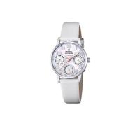 Festina Damen Analog Quarzuhr Kautschuk Weiß - Multifuntion - Hochwertiges Mineralglas - Wasserdicht 5 ATM - Kalender - Special Prices F20540/1