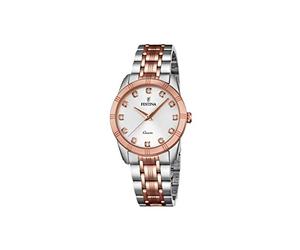 Festina Damen-Armbanduhr Boyfriend Analog Quarz Edelstahl beschichtet F16941/4