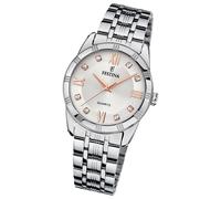 Festina Damen-Armbanduhr Boyfriend Quarz Edelstahl silber rose UF16940/B