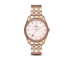 Festina Damen-Armbanduhr Klassik Mademoiselle Analog Quarz Edelstahl F16896/2