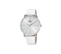 Festina Damen Armbanduhr Leder Weiß - Quarzwerk - Damenuhr - Hochwertiges Mineralglas - Elegant Klassisch Vintage F20371/1