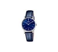 Festina Damen Armbanduhr Swiss Made Edelstahl/Leder Blau-Silber, Durchmesser: 29mm, Wasserdichtigkeit: 5 Bar, F20013/3