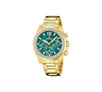 Festina Damen Uhr Analog Edelstahl 316L Gold - Quarz Chronograph - Mineralglas hochresistent - 10 ATM wasserdicht F20609/6 - Boyfriend Collection