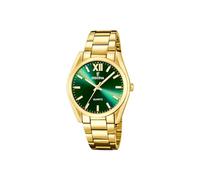 Festina Damenuhr F20640/9, Quarz, Edelstahl 316L, Mineralglas, 5 ATM, Goldfarben/Grün