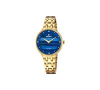 Festina Damen Uhr Analog Edelstahl 316L Gold - Quarzwerk - Mineralglas hochresistent - 5 ATM wasserdicht F20601/A - Mademoiselle